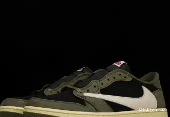 Low Travis Jordan OLIVE OG Scott BLACK Air 1 x 0624
